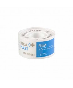 HEKA film hechtpleister PE tape 5 m x 2,5 cm niet steriel - rol