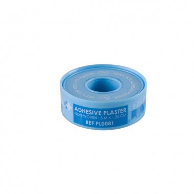 HEKA por non-woven hechtpleister ring 5 m x 1,25 cm niet steriel - rol