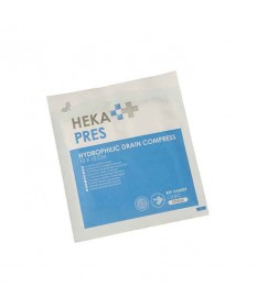 HEKA pres hydrofiel drainkompres 10 x 10 cm steriel