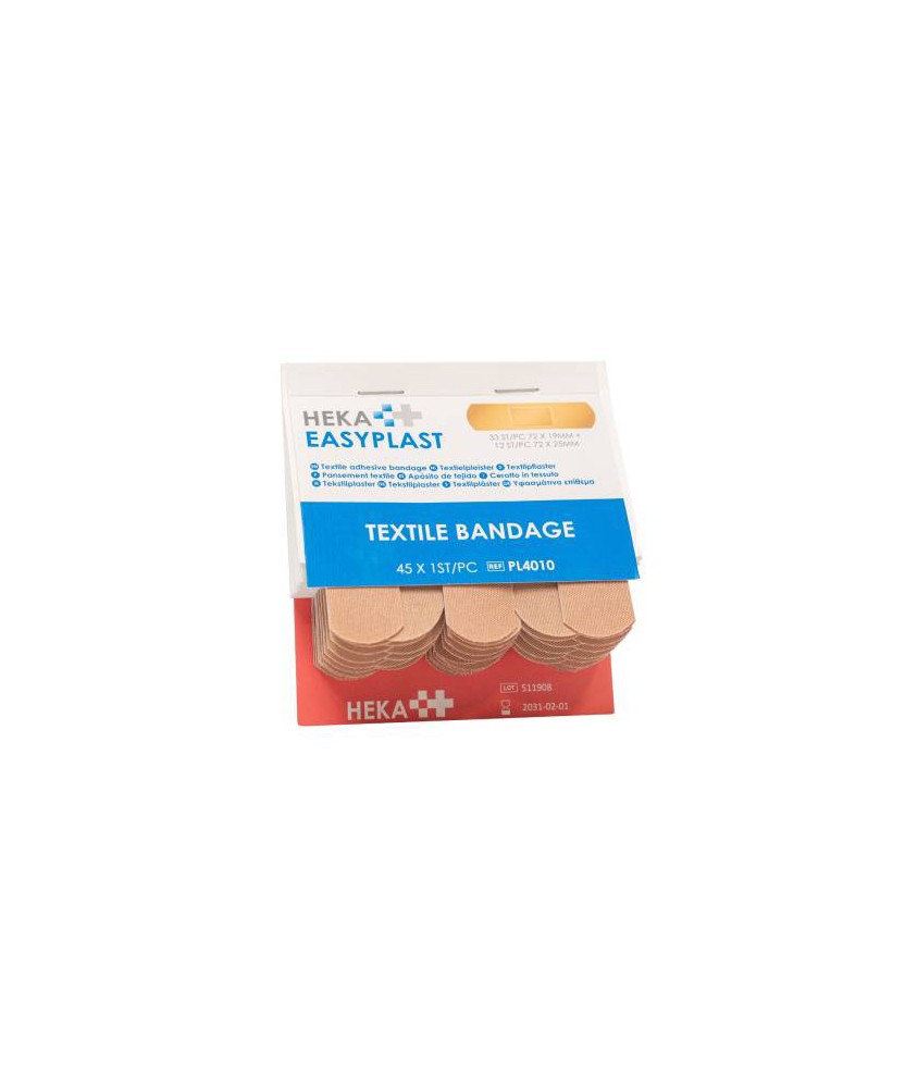 Heka EasyPlast Textiele Pleister Navulling – 6 x 45 Pleisters